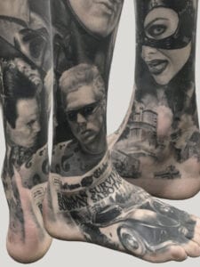 BATMAN1989 Tattoo Portfolio Image lower leg compilation